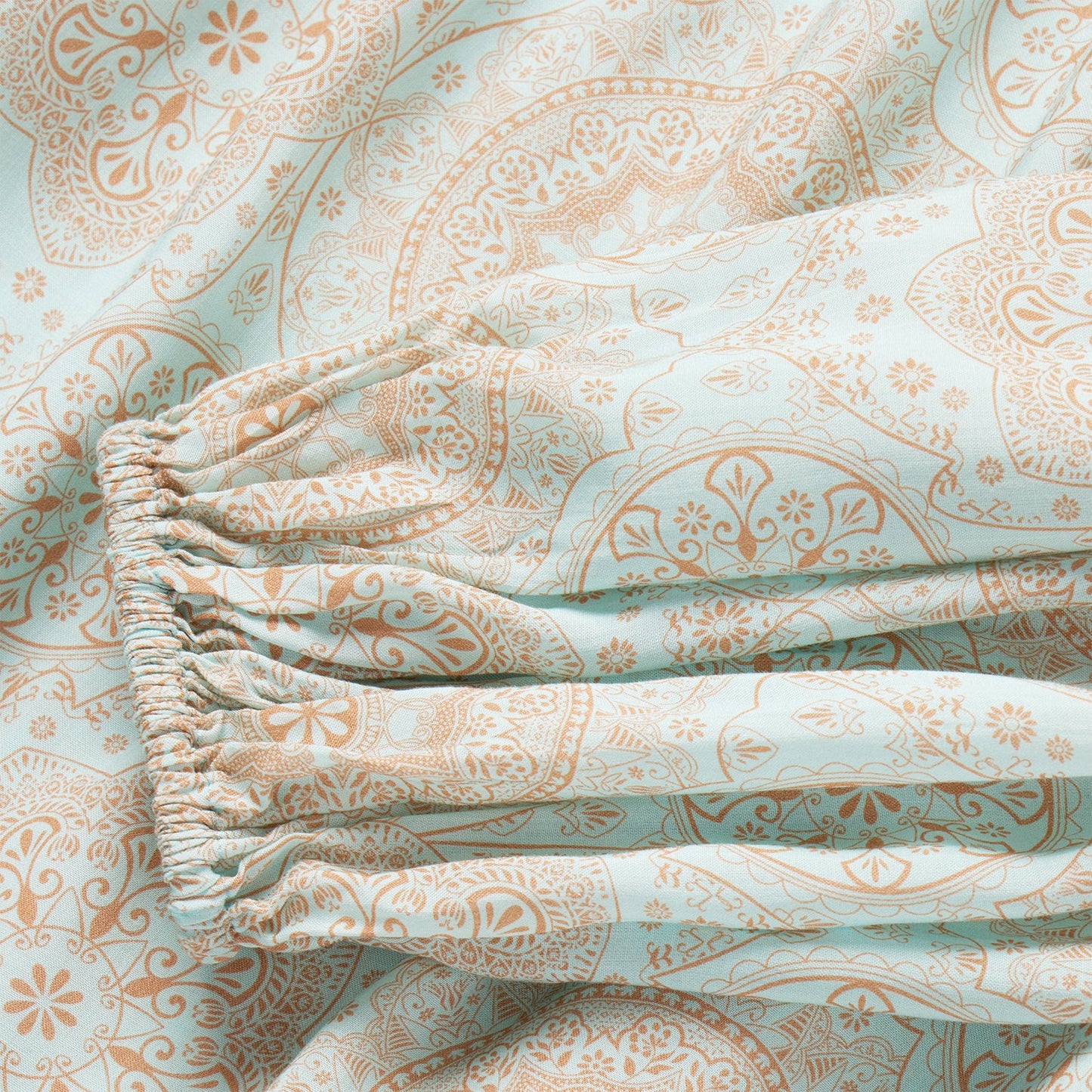 Mandala Print Peasant Blouse Women