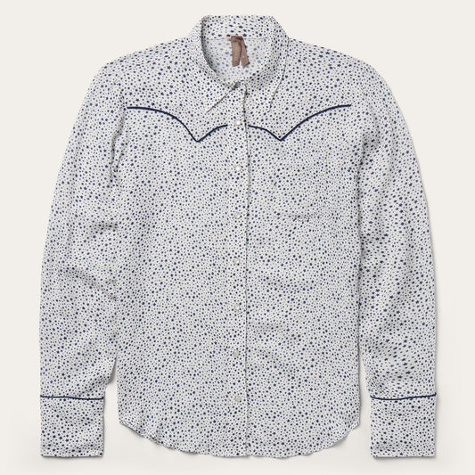 Stars Print Western Shirt Women