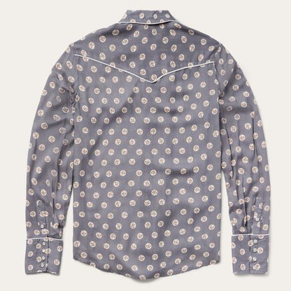 Horse Pennies Print Western Shirt Women