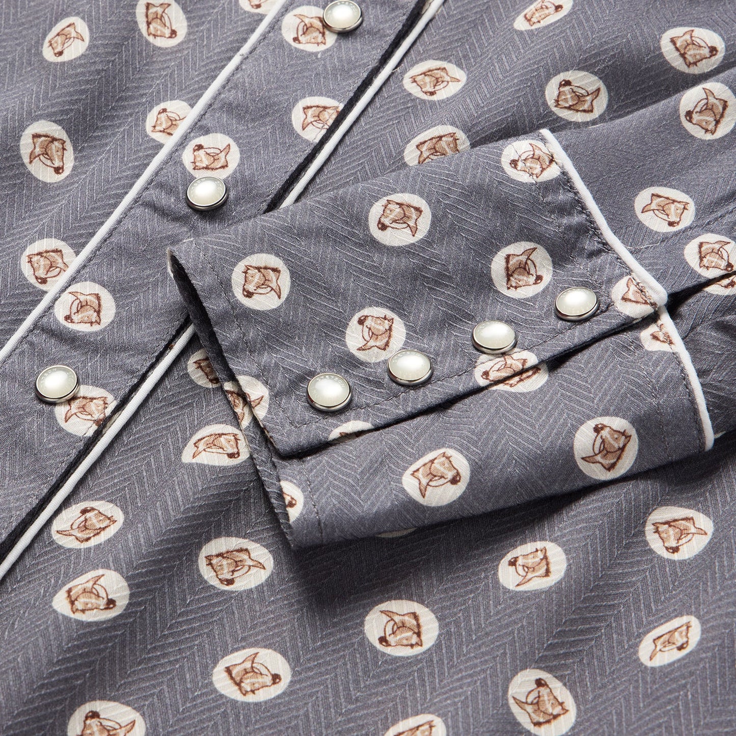 Horse Pennies Print Western Shirt Women