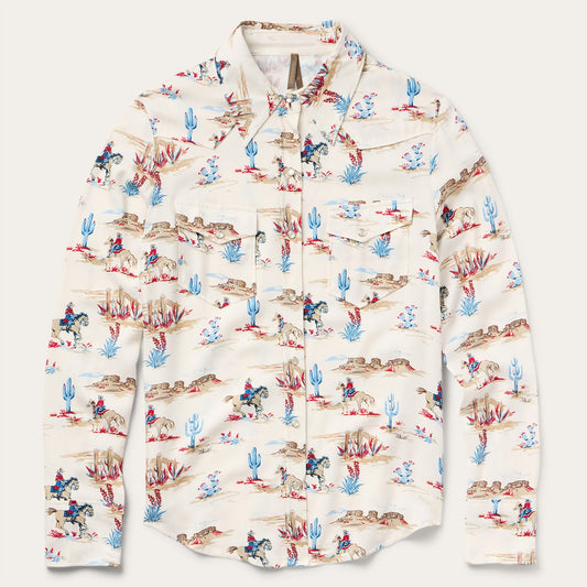 Desert Trail Print Western Shirt Women