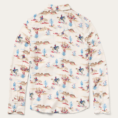 Desert Trail Print Western Shirt Women