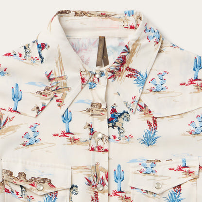 Desert Trail Print Western Shirt Women