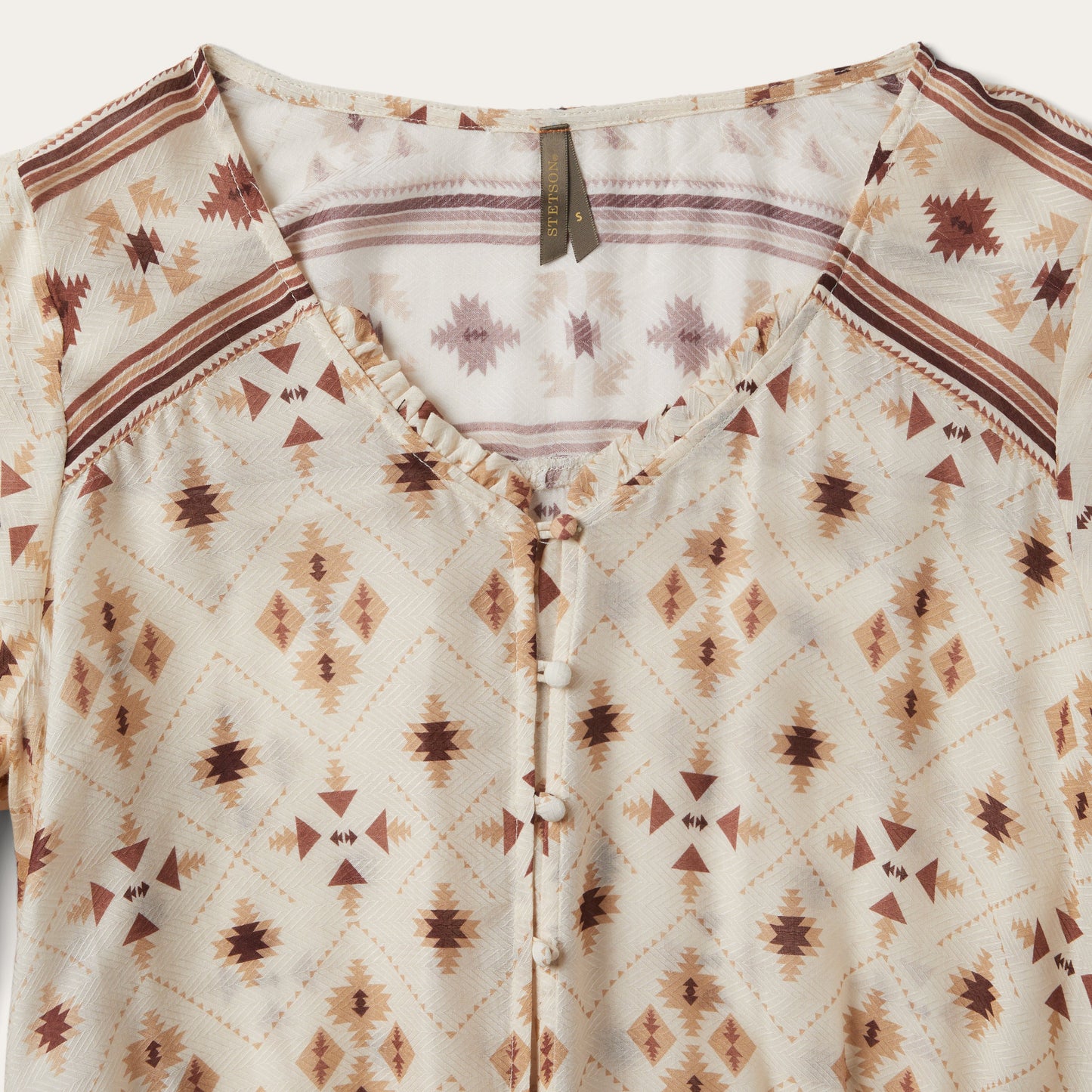Gaucho Print Herringbone Blouse Women