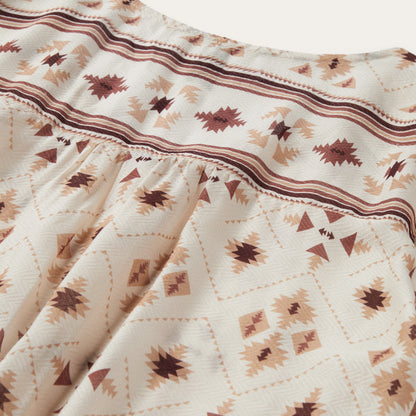 Gaucho Print Herringbone Blouse Women