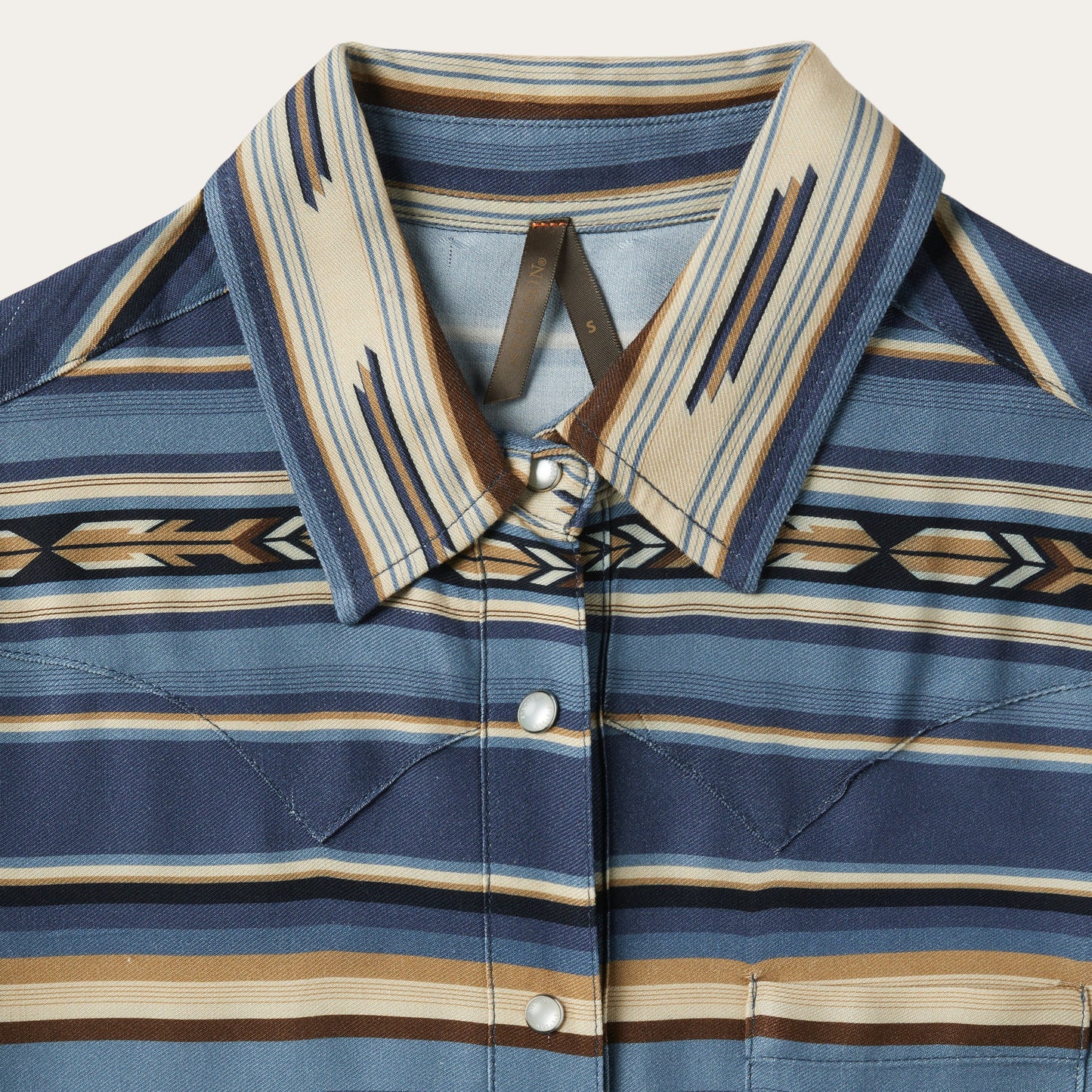 Indigo Serape Print Shirt Women