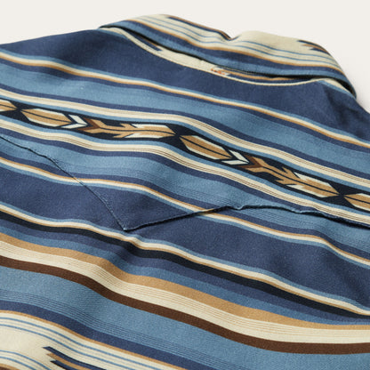 Indigo Serape Print Shirt Women