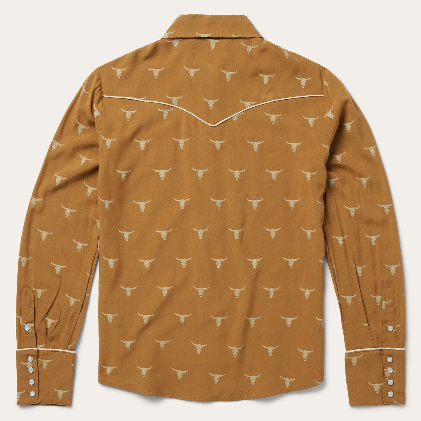 Mojave Longhorn Print Snap Western Shirt Women