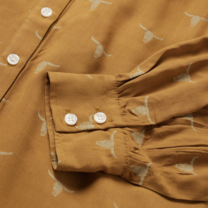 Mojave Longhorn Print Poet Blouse Women