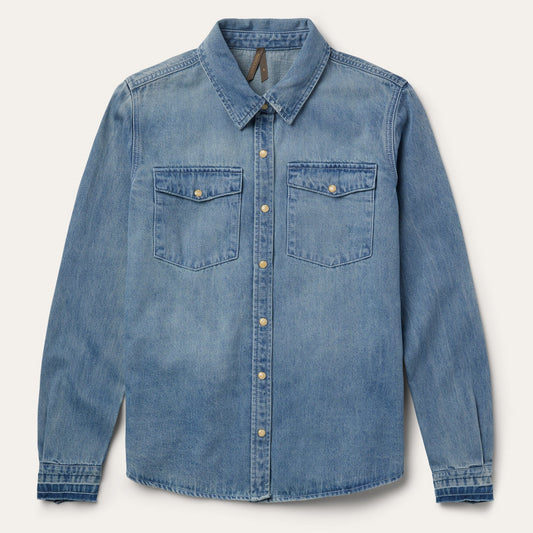 Loose Fit Denim SnapFront Shirt Women