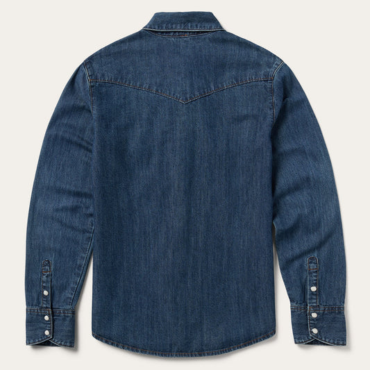 Dark Denim Snap Western Shirt Women