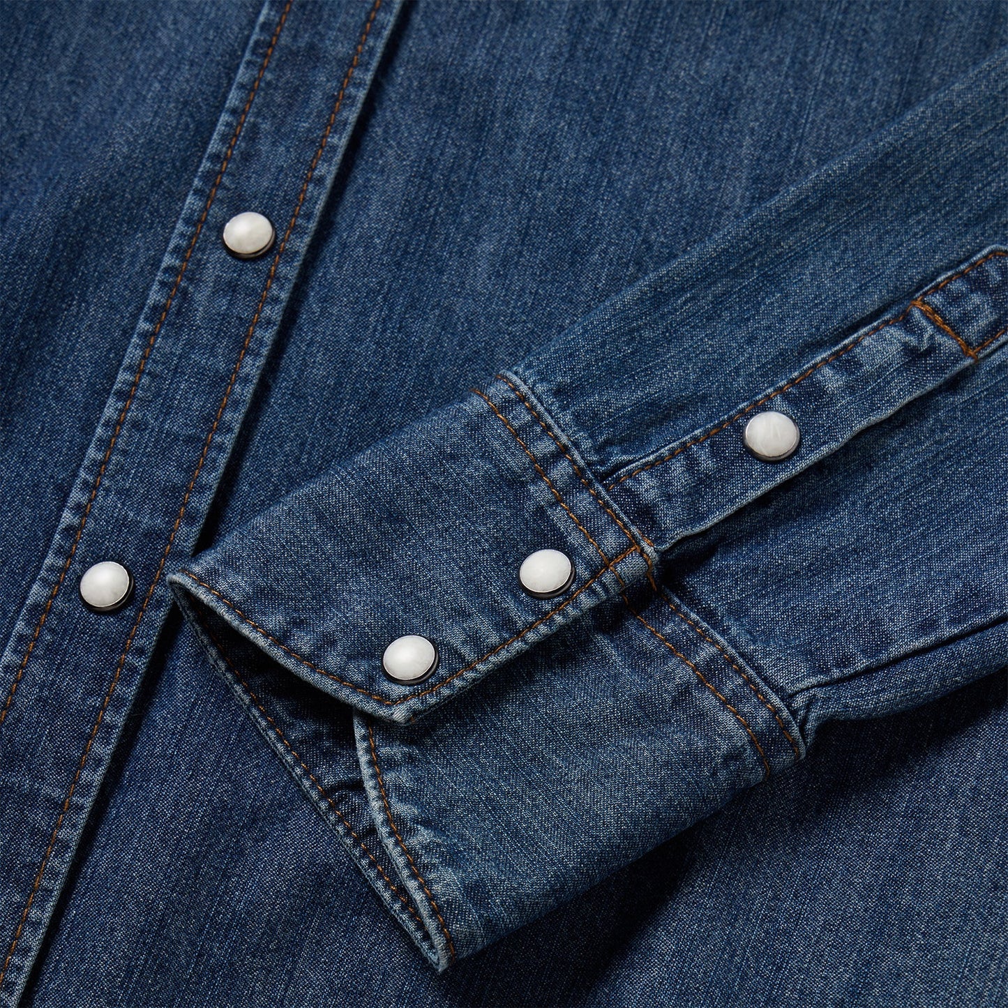 Dark Denim Snap Western Shirt Women