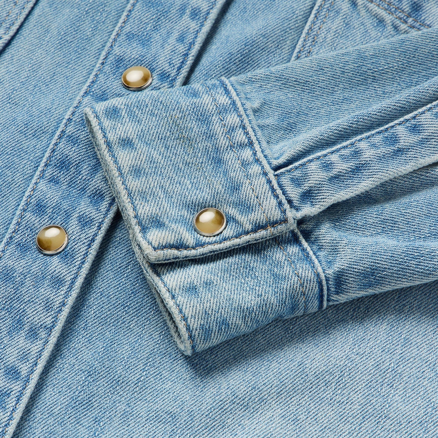 Embroidered Denim Cropped Shirt Women