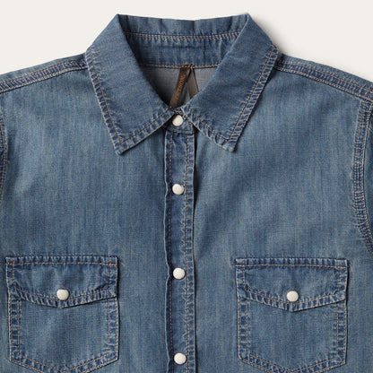Boyfriend Fit Denim Shirt Women