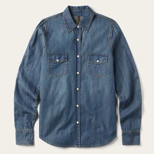 Boyfriend Fit Denim Shirt Women
