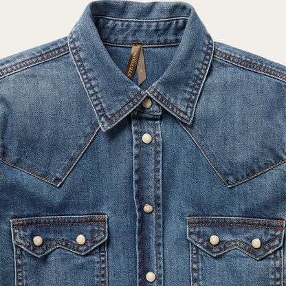 Distressed Denim Shirt Women