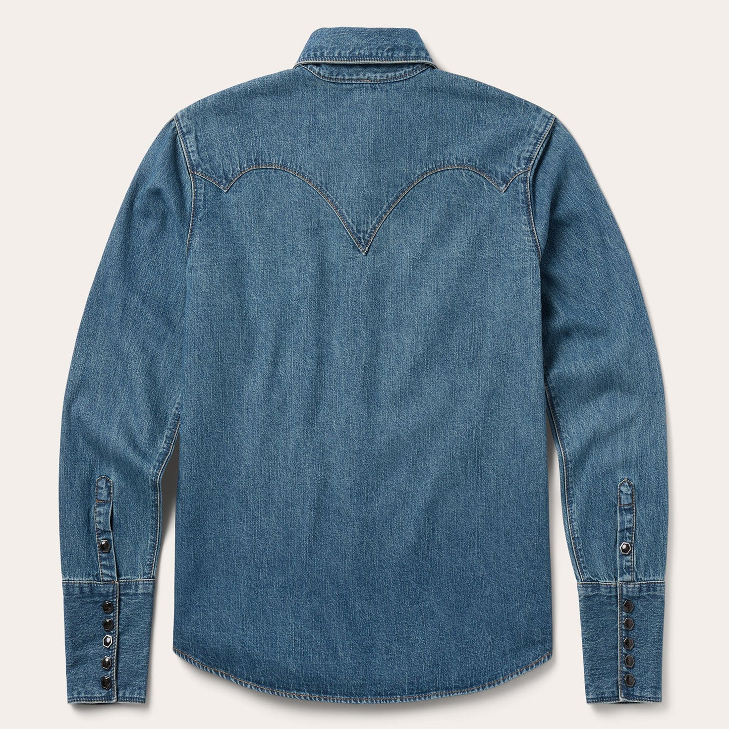 Chocolate Snap Western Denim Shirt Women