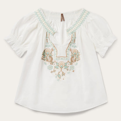 Cotton Voile Peasant Blouse Women
