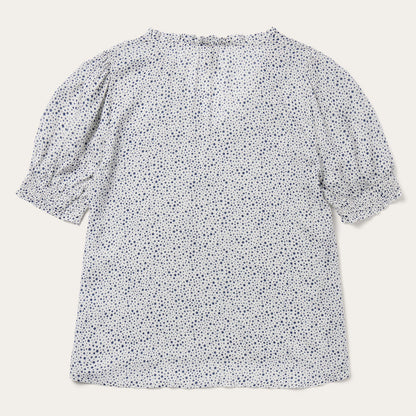 Stars Print Peasant Blouse Women