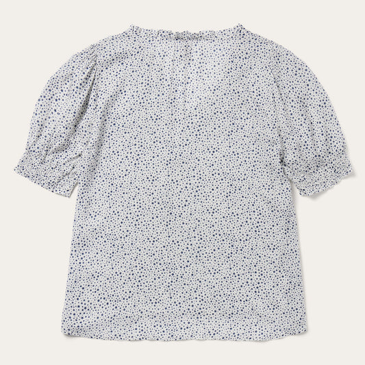 Stars Print Peasant Blouse Women