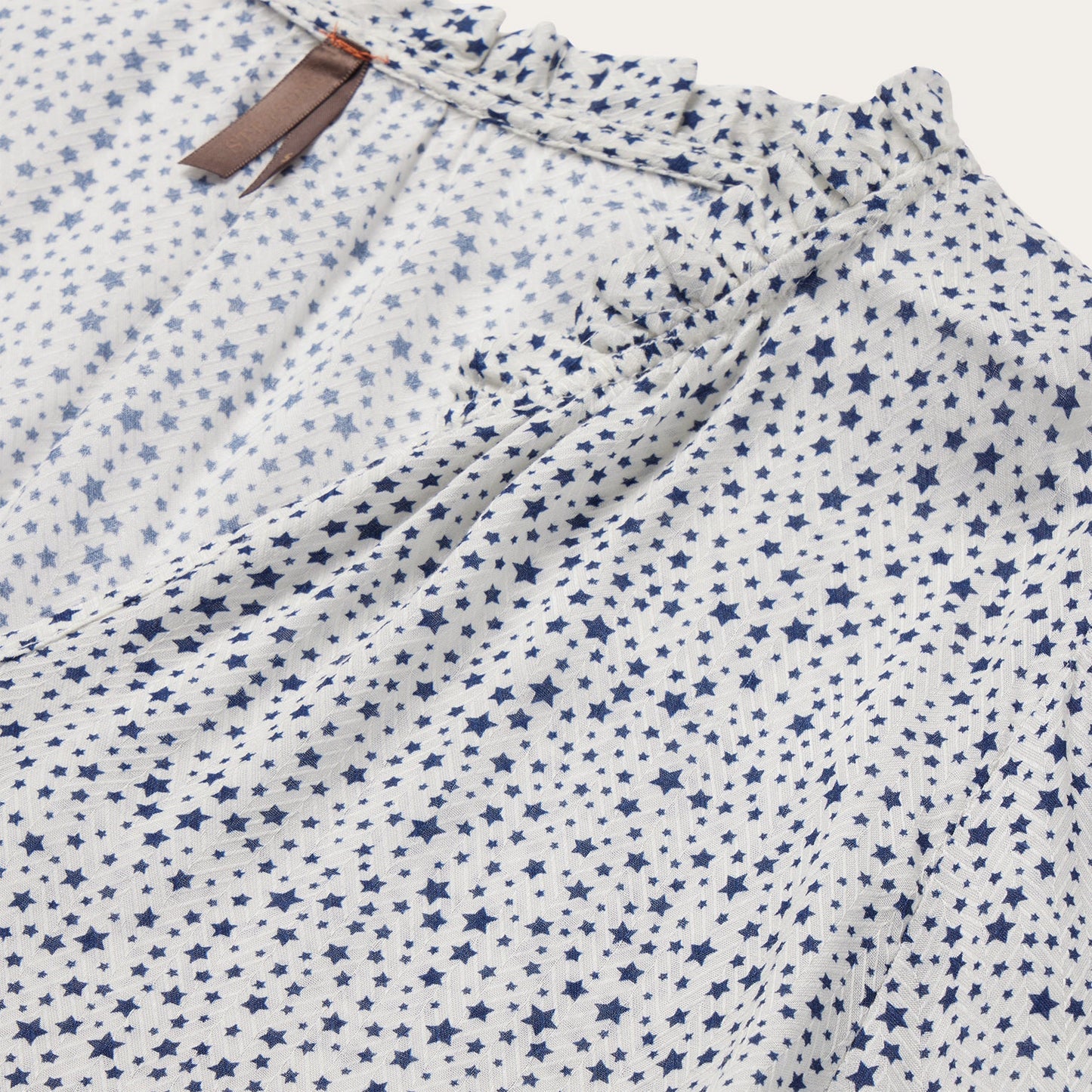 Stars Print Peasant Blouse Women