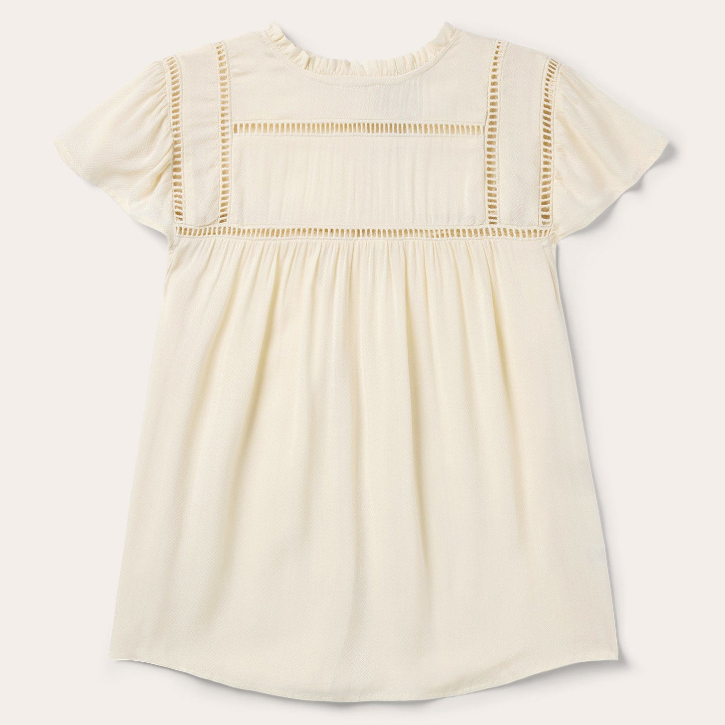 Cream Herringbone Blouse Women