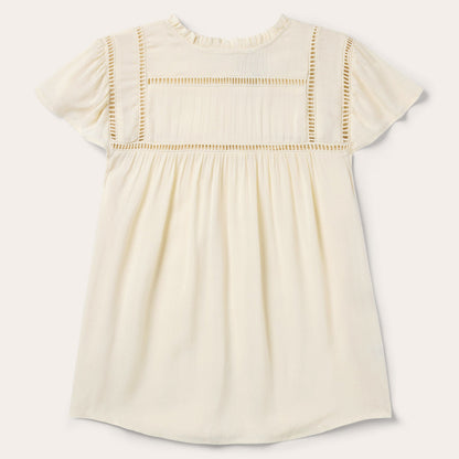Cream Herringbone Blouse Women