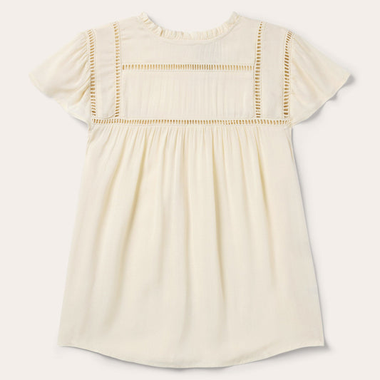 Cream Herringbone Blouse Women
