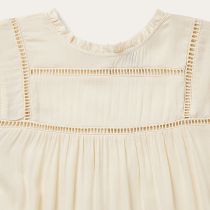 Cream Herringbone Blouse Women