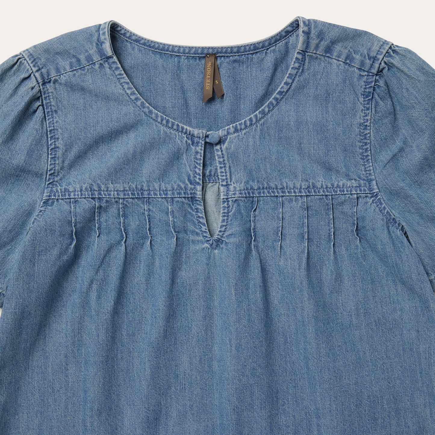 ShortSleeved Denim Blouse Women