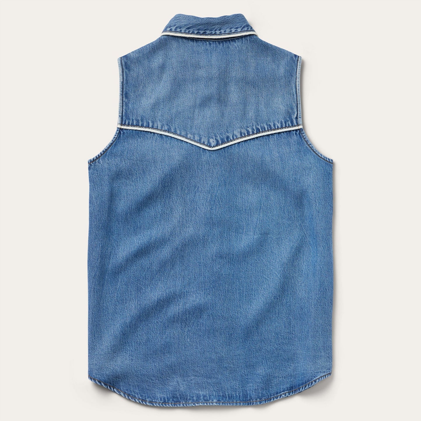 Sleeveless Denim Western Shirt Women