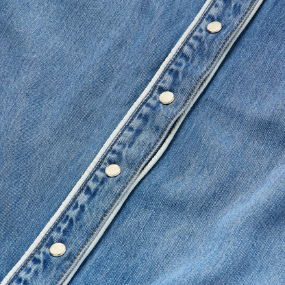 Sleeveless Denim Western Shirt Women