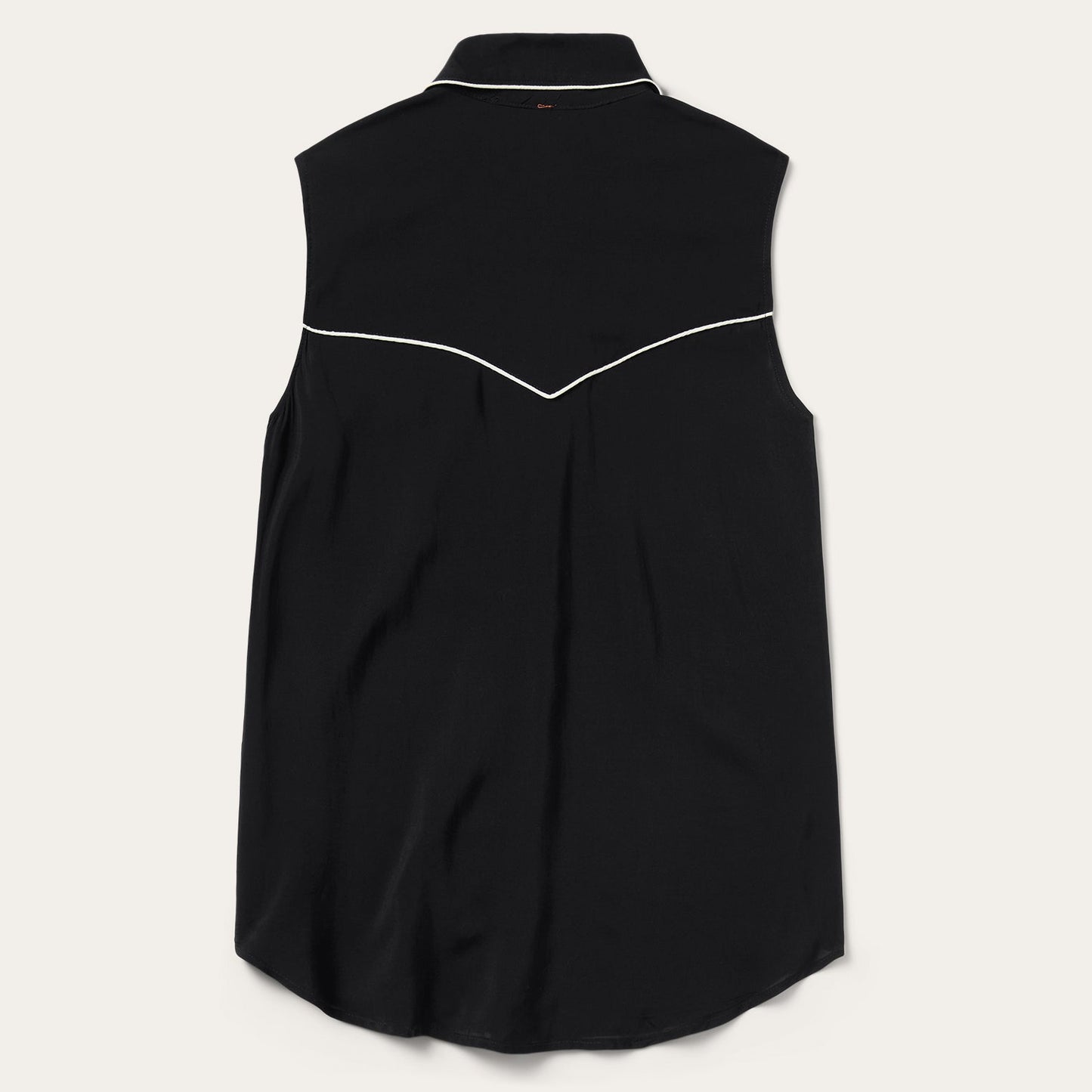 Black Sleeveless Western Shirt Women