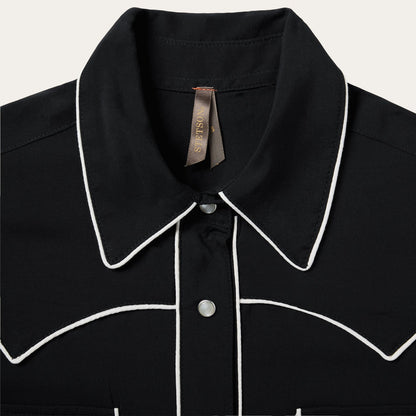 Black Sleeveless Western Shirt Women