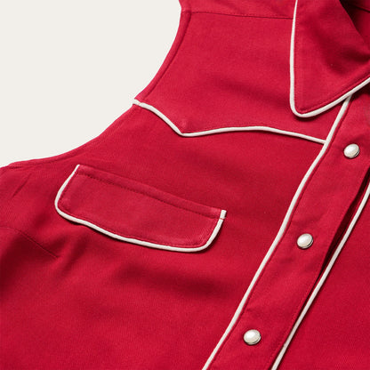 Sleeveless Retro Western Shirt Women