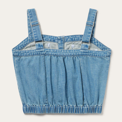 Button Front Denim Tank Top Women
