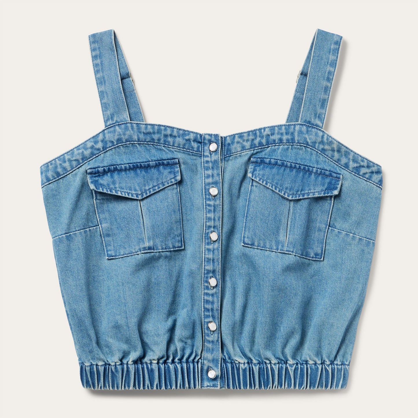 Button Front Denim Tank Top Women
