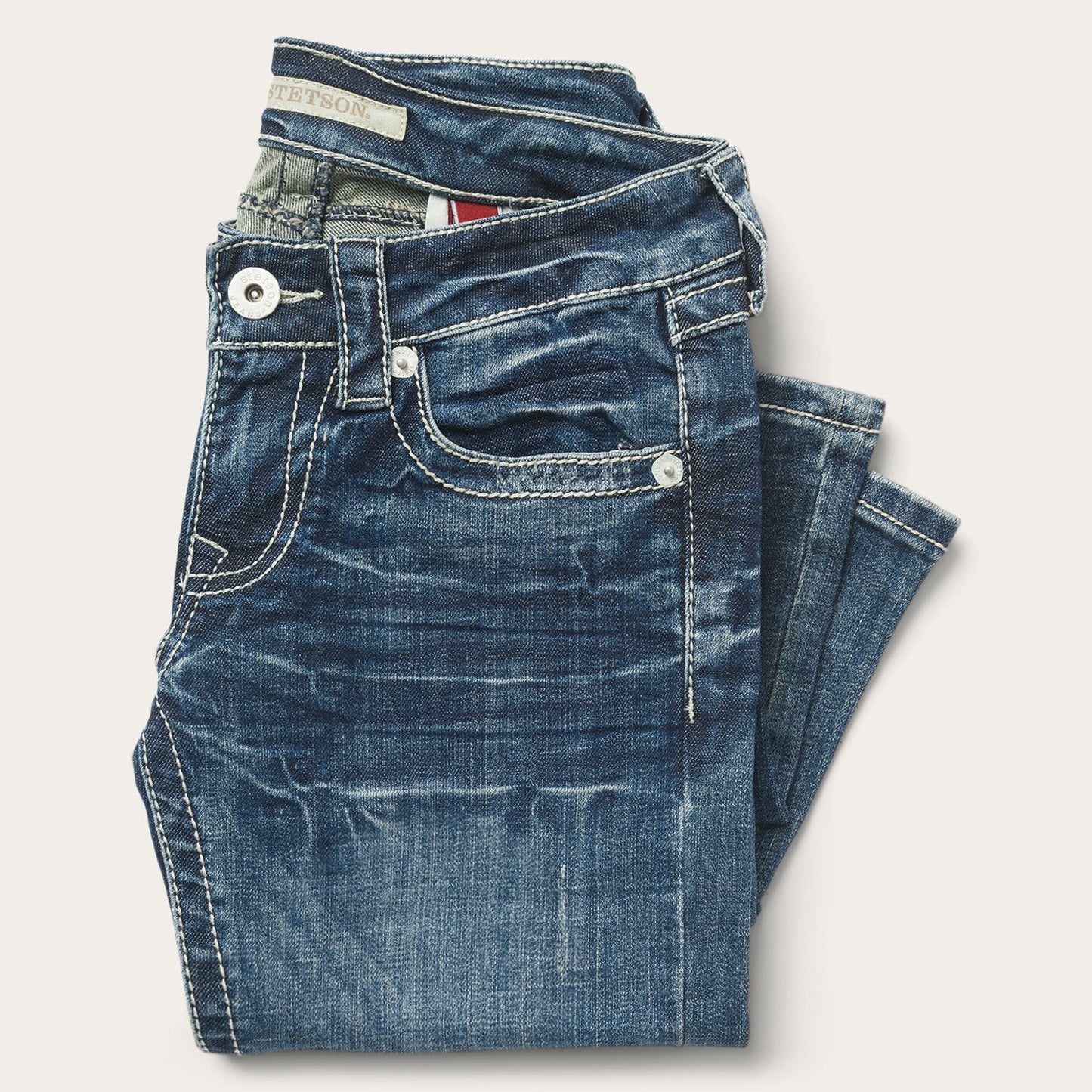 816 Fit Jeans With White S Back Pocket Women