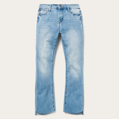 High Waist Flare Crop Jean Women