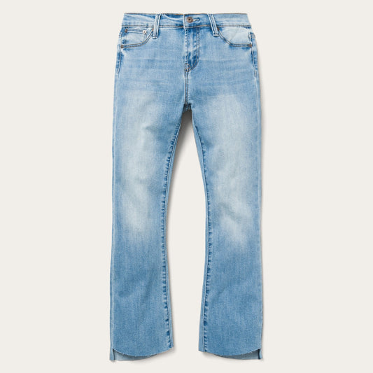 High Waist Flare Crop Jean Women