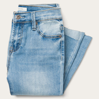 High Waist Flare Crop Jean Women