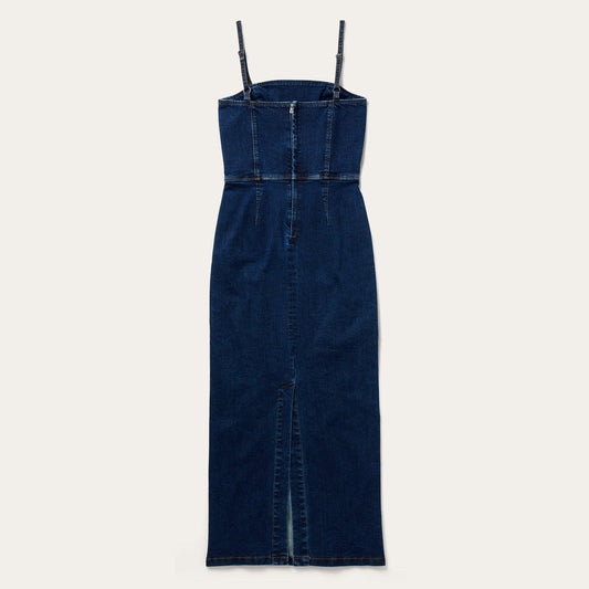Stretch Denim Fitted Dress Women