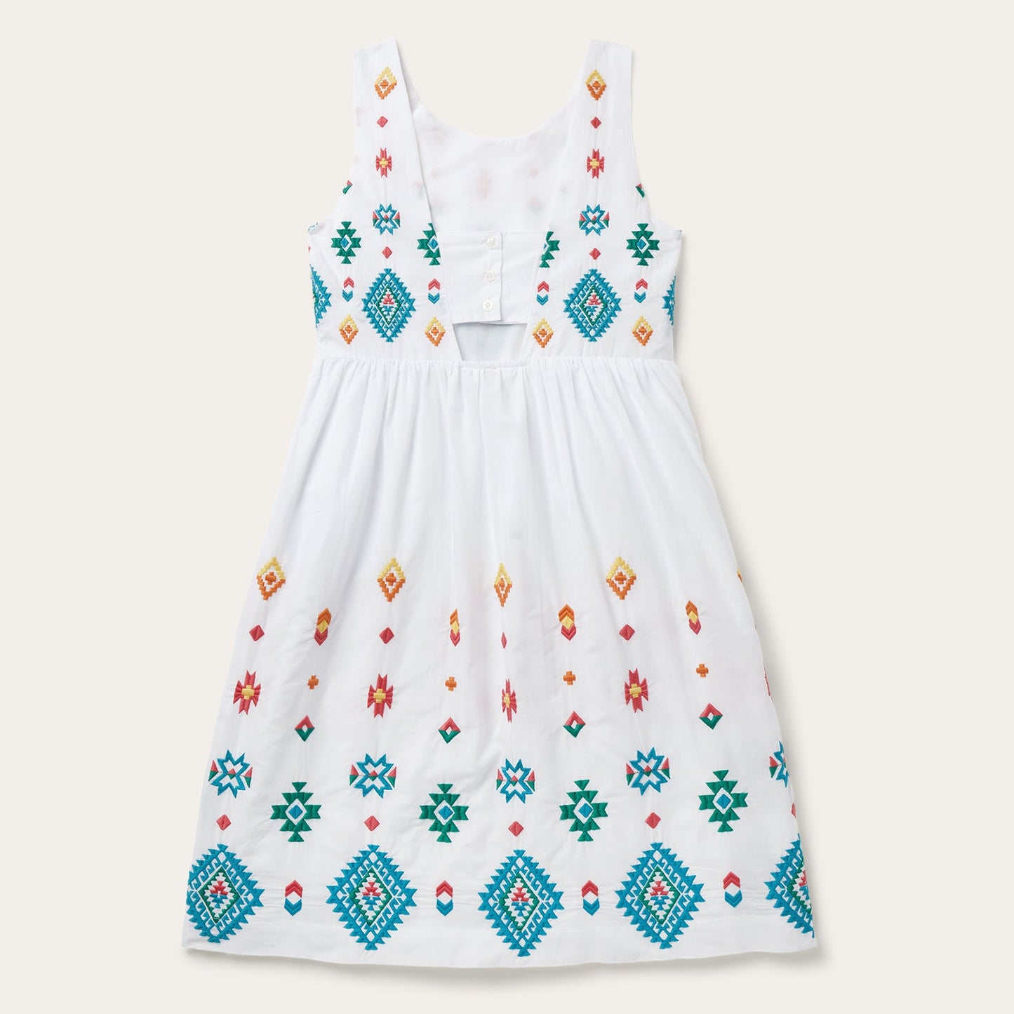 Bright Schiffli Embroidered White Cotton Lawn Dress Women