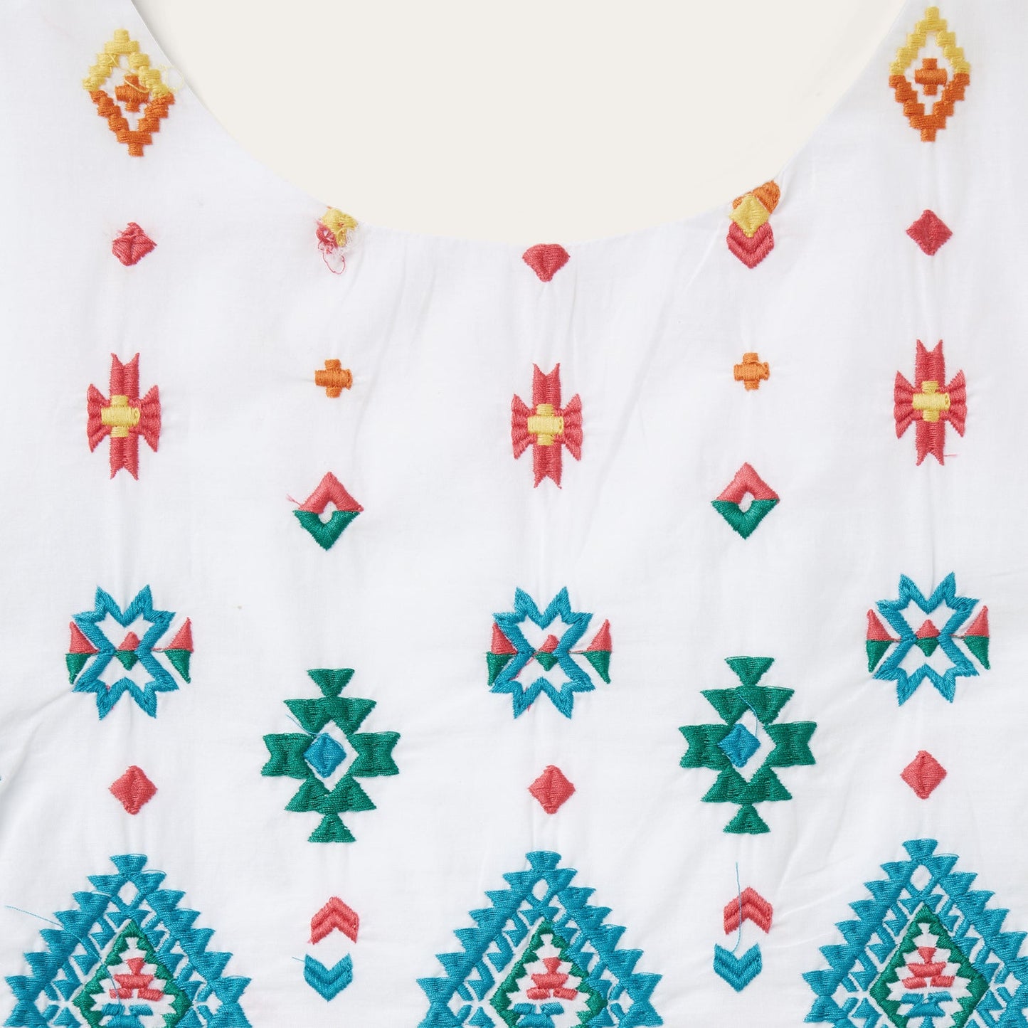 Bright Schiffli Embroidered White Cotton Lawn Dress Women
