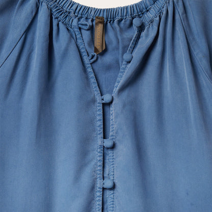Denim Long Three Tiered Dress Women