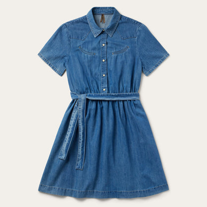 Smile Pocket Denim Dress Women