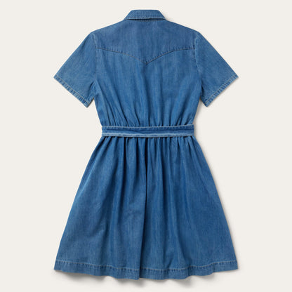 Smile Pocket Denim Dress Women