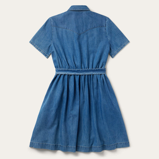 Smile Pocket Denim Dress Women