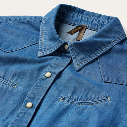 Smile Pocket Denim Dress Women