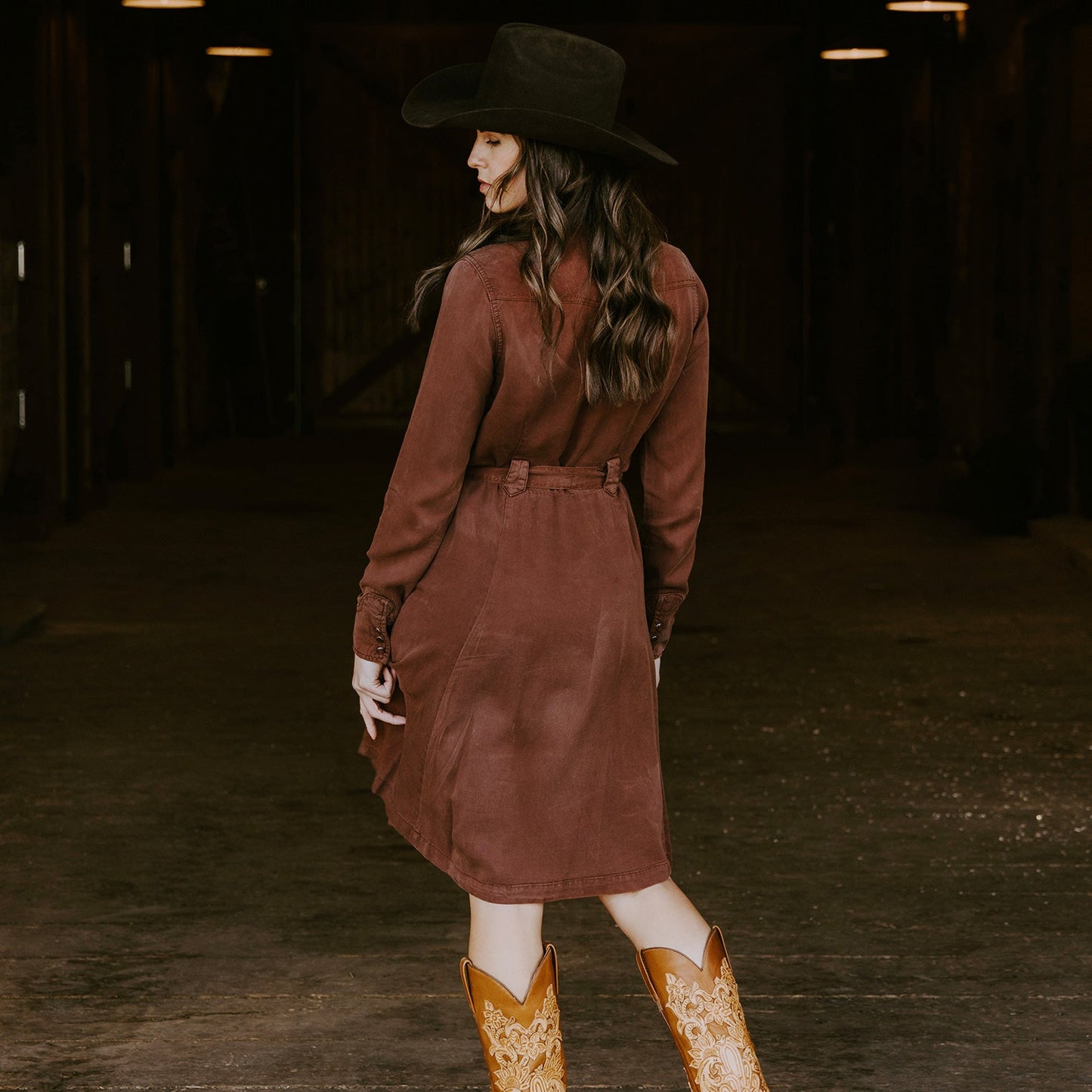 Tobacco Western Dress Women